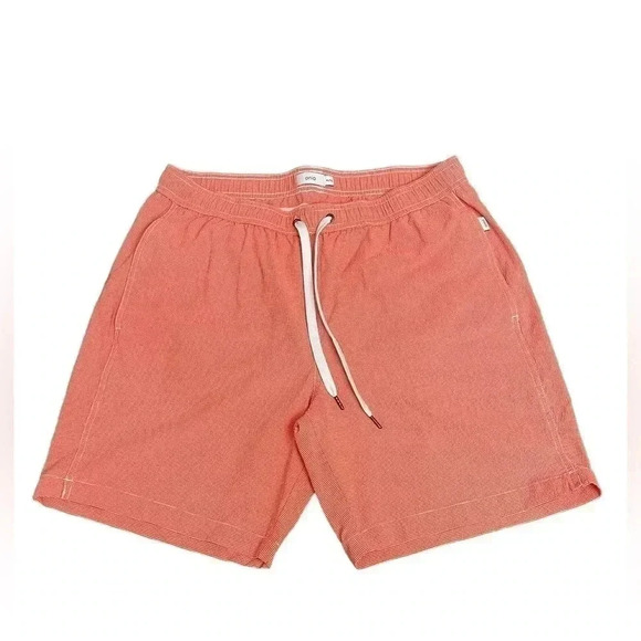 Onia Charles 7” Pull On Swim Shorts in Corral and White Men’s size XL - Picture 1 of 14